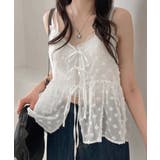 フロントリボンシアーキャミソール レイヤードトップス体型カバー きれいめカジュア… | SUNSHINE CLOSET | 詳細画像3 