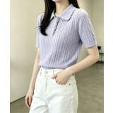 レディース ニットトップス 通勤通学サマーニットプルオーバー | SUNSHINE CLOSET | 詳細画像3 