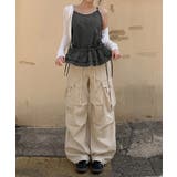 レディース サイドリボン重ね着トップス ペプラム裾 | SUNSHINE CLOSET | 詳細画像14