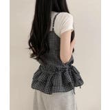 レディース サイドリボン重ね着トップス ペプラム裾 | SUNSHINE CLOSET | 詳細画像4