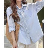 シャツブラウス ボウタイブラウス レースストール付シャツ | SUNSHINE CLOSET | 詳細画像1 