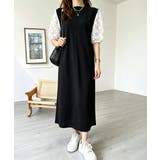 大人の抜け感ワンピレディース 体型カバー 立体花柄レース袖切替ワンピ春夏 | SUNSHINE CLOSET | 詳細画像10 