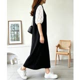 大人の抜け感ワンピレディース 体型カバー 立体花柄レース袖切替ワンピ春夏 | SUNSHINE CLOSET | 詳細画像12 
