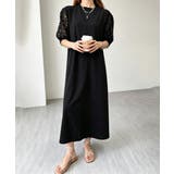 大人の抜け感ワンピレディース 体型カバー 立体花柄レース袖切替ワンピ春夏 | SUNSHINE CLOSET | 詳細画像16 