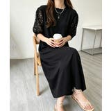 大人の抜け感ワンピレディース 体型カバー 立体花柄レース袖切替ワンピ春夏 | SUNSHINE CLOSET | 詳細画像19 