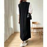 大人の抜け感ワンピレディース 体型カバー 立体花柄レース袖切替ワンピ春夏 | SUNSHINE CLOSET | 詳細画像4 