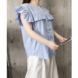 大人可愛いストライプシャツ きれいめフェミニン フレンチスリーブブラウス | SUNSHINE CLOSET | 詳細画像26
