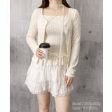 可愛い韓国風セットアップ フリルドット柄キャミソール 長袖カーディガン冷房対策 | SUNSHINE CLOSET | 詳細画像15