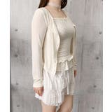 可愛い韓国風セットアップ フリルドット柄キャミソール 長袖カーディガン冷房対策 | SUNSHINE CLOSET | 詳細画像17