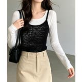 花柄レースインナー シースルーキャミ ビスチェ風トップス透け感 | SUNSHINE CLOSET | 詳細画像6