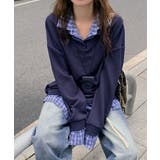 襟付きトレーナービッグシルエットスウェットトップス オーバーサイズ レディース重… | SUNSHINE CLOSET | 詳細画像1 