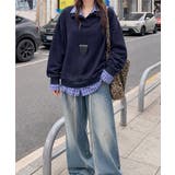 襟付きトレーナービッグシルエットスウェットトップス オーバーサイズ レディース重… | SUNSHINE CLOSET | 詳細画像15 
