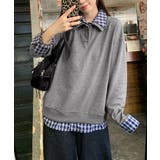 襟付きトレーナービッグシルエットスウェットトップス オーバーサイズ レディース重… | SUNSHINE CLOSET | 詳細画像17 