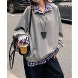 襟付きトレーナービッグシルエットスウェットトップス オーバーサイズ レディース重… | SUNSHINE CLOSET | 詳細画像6 