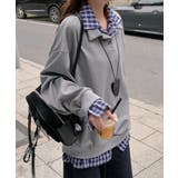 襟付きトレーナービッグシルエットスウェットトップス オーバーサイズ レディース重… | SUNSHINE CLOSET | 詳細画像7 