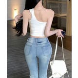 リブニットアシンメトリータンクトップ ヘルシーセクシー ショート丈 | SUNSHINE CLOSET | 詳細画像9 