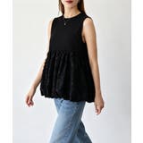 レディース クルーネックtシャツ 華やかなドッキングトップス大人可愛い | SUNSHINE CLOSET | 詳細画像11