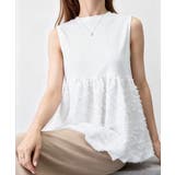 レディース クルーネックtシャツ 華やかなドッキングトップス大人可愛い | SUNSHINE CLOSET | 詳細画像5