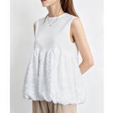 レディース クルーネックtシャツ 華やかなドッキングトップス大人可愛い | SUNSHINE CLOSET | 詳細画像7