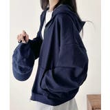 フーディパーカーレディース 薄手スウェットブルゾン ドロップショルダー | SUNSHINE CLOSET | 詳細画像14 