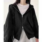 フーディパーカーレディース 薄手スウェットブルゾン ドロップショルダー | SUNSHINE CLOSET | 詳細画像8 