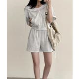 ジップアップパーカー クロップド丈トップス夏 ハイウエストショートパンツ | SUNSHINE CLOSET | 詳細画像16