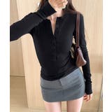 ハーフボタンカットソー長袖タイトtシャツ | SUNSHINE CLOSET | 詳細画像10 