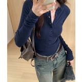 ハーフボタンカットソー長袖タイトtシャツ | SUNSHINE CLOSET | 詳細画像19 