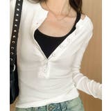 ハーフボタンカットソー長袖タイトtシャツ | SUNSHINE CLOSET | 詳細画像2 