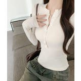 ハーフボタンカットソー長袖タイトtシャツ | SUNSHINE CLOSET | 詳細画像7 