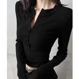 ハーフボタンカットソー長袖タイトtシャツ | SUNSHINE CLOSET | 詳細画像8 