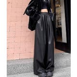 フェイクレザーワイドパンツ ハイウエスト | SUNSHINE CLOSET | 詳細画像12 