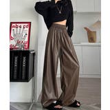 フェイクレザーワイドパンツ ハイウエスト | SUNSHINE CLOSET | 詳細画像17 