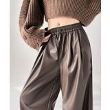 フェイクレザーワイドパンツ ハイウエスト | SUNSHINE CLOSET | 詳細画像7 