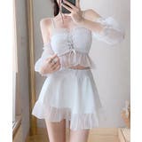 体型カバー水着レディース フリルトップス シアースリーブ付き | SUNSHINE CLOSET | 詳細画像14 