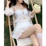 体型カバー水着レディース フリルトップス シアースリーブ付き | SUNSHINE CLOSET | 詳細画像8 