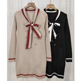 リボンタイミニワンピース配色ニットドレス | SUNSHINE CLOSET | 詳細画像19 