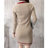 リボンタイミニワンピース配色ニットドレス | SUNSHINE CLOSET | 詳細画像22 