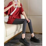 ニットアッパーシューズ レディース ボリュームソールスニーカー身長盛れる | SUNSHINE CLOSET | 詳細画像5 