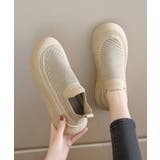 ニットアッパーシューズ レディース ボリュームソールスニーカー身長盛れる | SUNSHINE CLOSET | 詳細画像6 