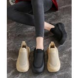 ニットアッパーシューズ レディース ボリュームソールスニーカー身長盛れる | SUNSHINE CLOSET | 詳細画像9 