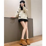 厚底ムートンブーツチャンキーヒールブーツ | SUNSHINE CLOSET | 詳細画像11