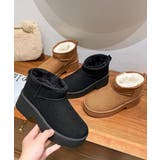 厚底ムートンブーツチャンキーヒールブーツ | SUNSHINE CLOSET | 詳細画像14