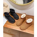 厚底ムートンブーツチャンキーヒールブーツ | SUNSHINE CLOSET | 詳細画像15