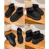 厚底ムートンブーツチャンキーヒールブーツ | SUNSHINE CLOSET | 詳細画像17