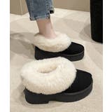 スエード調 ショートムートンブーツ厚底靴 | SUNSHINE CLOSET | 詳細画像4 