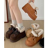 厚底ムートンブーツもこもこショートブーツ | SUNSHINE CLOSET | 詳細画像2 