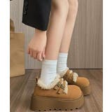 ダブルベルトボアムートンシューズ 厚底靴 | SUNSHINE CLOSET | 詳細画像1