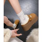 ボア厚底モカシンレディースサボサンダル冬 | SUNSHINE CLOSET | 詳細画像7