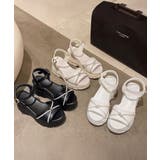 アンクルスストラップサンダル エレガント ラインストーンリボンサマーサンダル | SUNSHINE CLOSET | 詳細画像12